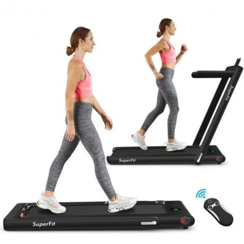 2-In-1 Folding Treadmill With Bluetooth Speaker Led Display - Lot 138