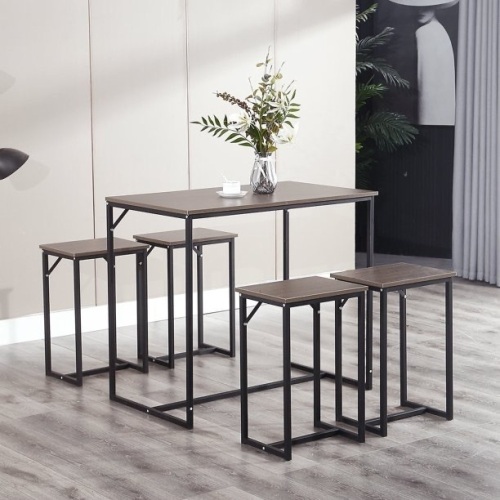 Rectangular Dining Table Set, Kitchen Table and Chair for 4 Persons - Lot 147