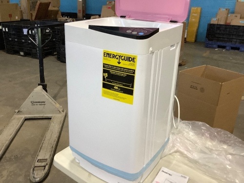 Full-Automatic Washing Machine 7.7 lbs Washer/Spinner Germicidal UV Light Pink - Lot 421