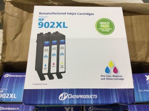 Case of (8) Remanufactured Inkjet Cartridges Replaces HP 902XL - Lot 532
