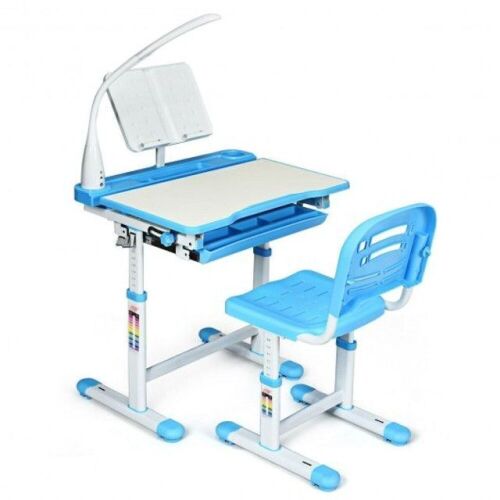 Adjustable Kids Desk Chair Set with Lamp and Bookstand - Lot 593