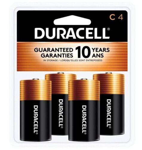 Case of (18) Duracell Coppertop C Batteries - 4 Pack Alkaline Battery - Lot 624
