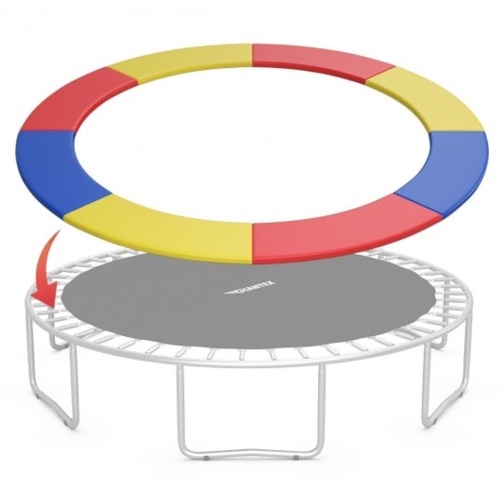 10Ft Waterproof Safety Trampoline Bounce Frame Spring Cover-Multicolor SP37351CL  - Lot 1097