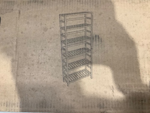 6-Tier Bamboo Shelf, Free Standing Display - Lot 430