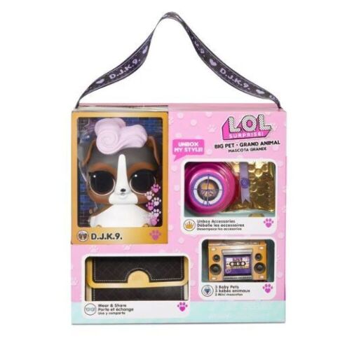 Lot of (3) L.O.L Surprise! Big Pet DJ K.9. Doll Playset, 15 Pieces - Lot 483
