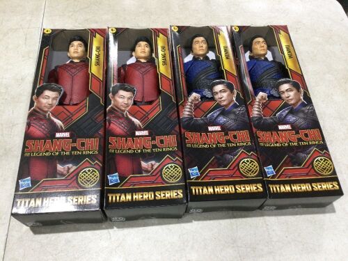 Lot  of (4) Marvel Titan Hero Series Shang-Chi and the Legend of the Ten Rings Shang-Chi & Wenwu Action Figures  - Lot 874