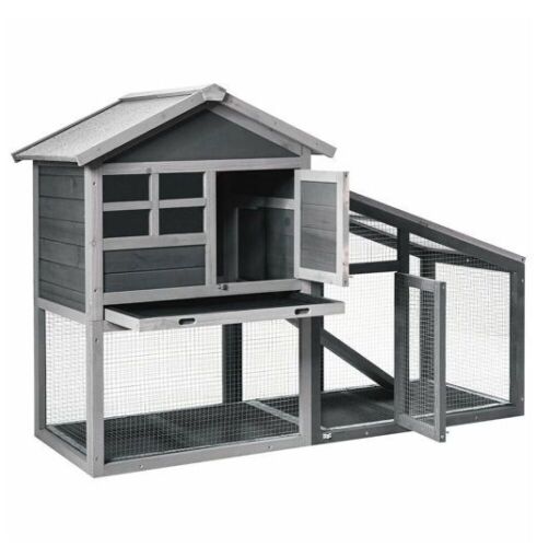 Wooden Chicken Coop with Ventilation Door and Removable Tray for Indoor and Outdoor - Lot 554