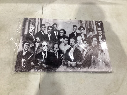 Lot of (46) HAOSHUNDA Gangster Collage Poster Oil Painting on Canvas Posters - Lot 736