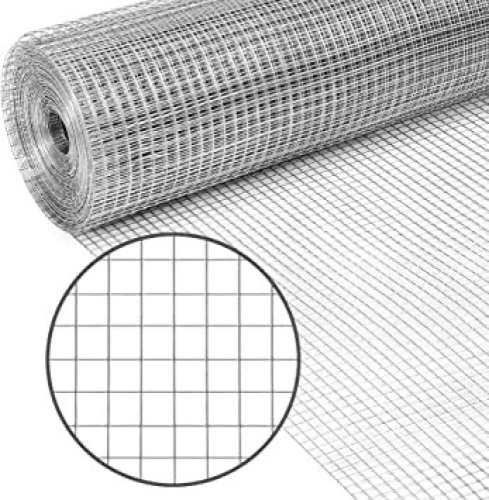 4x50ft Hardware Cloth 1/2in 19-Gauge Galvanized Wire Fence Mesh Roll for Chicken Coop - Lot 757