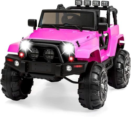 12V Kids Ride-On Truck Car Toy w/ 3 Speeds, LED, Remote, Bluetooth - Lot 791