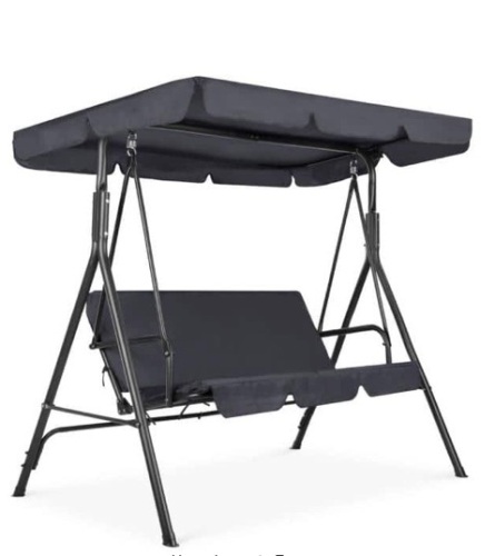2-Person Outdoor Large Convertible Canopy Swing Glider - Lot 548