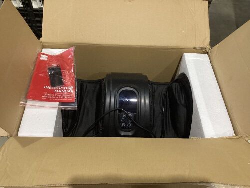 Therapeutic Foot Massager w/ High Intensity Rollers, Remote, 3 Modes - Lot 893