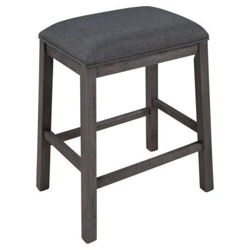 Farmhouse Rustic 2-piece Counter Height Wood Kitchen Dining Stools for Small Places, Gray - Lot 337