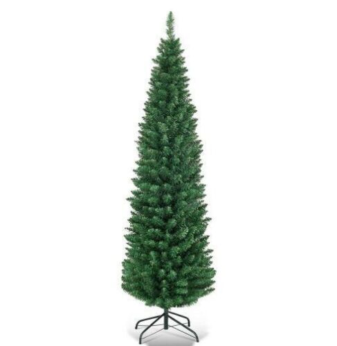 5 ft. PVC Unlit Artificial Slim Pencil Christmas Tree with Stand - Lot 1061