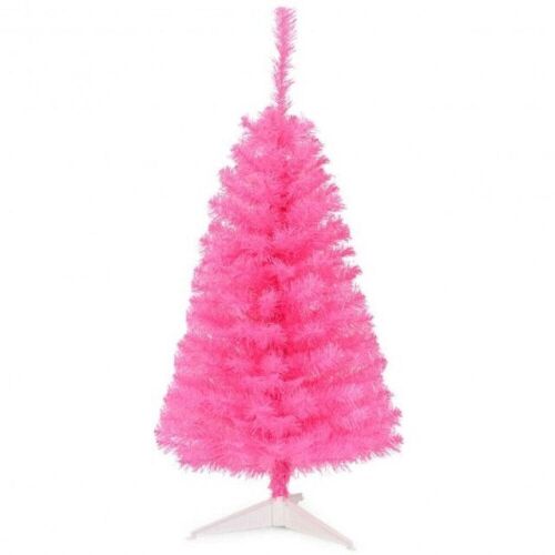 3 Ft Premium Artificial Christmas Mini Tree With Stand-Pink - Lot 1050