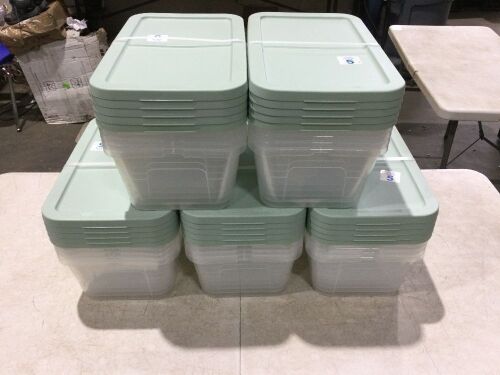 Lot of (5) 5pk 6qt Clear Storage Boxes  - Lot 896