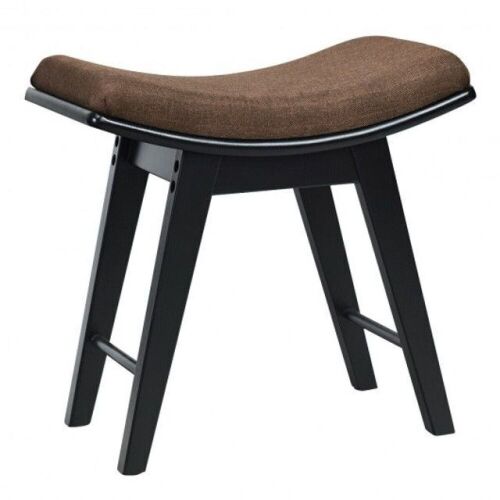  Modern Dressing Makeup Stool with Concave Seat Rubberwood Legs - Lot 732