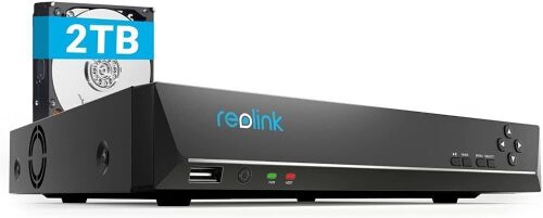 REOLINK 4K 8 Channel Network Video Recorder for Home Security Camera System, Work with 4K/5MP/4MP HD Reolink IP Cameras PoE NVR, 24/7 Recording to Pre-Installed 2TB (Up to 12TB) Hard Drive, RLN8-410 - Lot 362