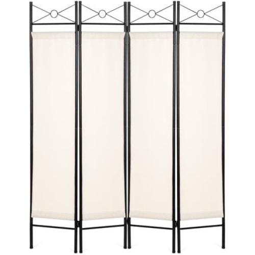 4-Panel Folding Privacy Screen Room Divider Decoration Accent, 6ft  - Lot 223