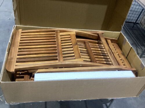 3-Piece Acacia Wood Bistro Set w/ Folding Table, 2 Chairs - Lot 1123