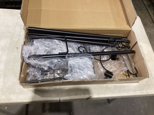 Bird Feeding Station, 6-Hook Steel Multi-Feeder Stand w/ 4 Feeders - 89in - Unknown if Complete  - Lot 1015