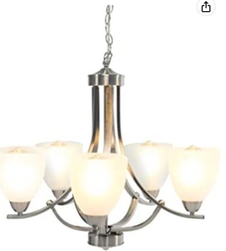 Best Choice Products 22in 5 Light Contemporary Chandelier Pendant Lighting Fixture,APPEARS NEW - Lot 187