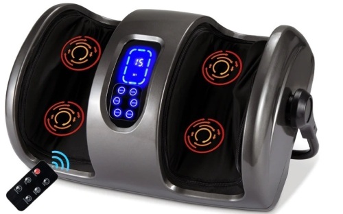 Reflexology Shiatsu Foot Massager w/ High-Intensity Rollers, Remote Control,APPEARS NEW  - Lot 194