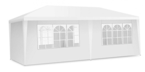  White Canopy Tent Wedding Party Tent with Carry Bag,E-COMMERCE RETURN,SIZE UNKNOWN(Possibly 10 x 20 or 13 x 26), Tent can look like either one of the photos shown. - Lot 128