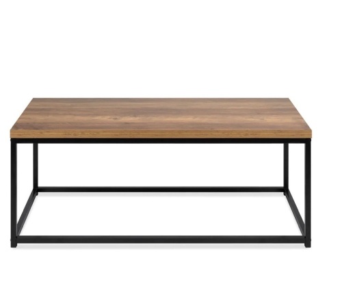 44in Modern Industrial Rectangular Wood Grain Coffee Table w/ Metal Frame,NEW - Lot 212