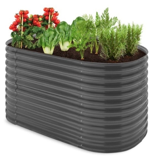 Raised Oval Garden Bed, Customizable Elevated Outdoor Metal Planter - 63in,APPEARS NEW - Lot 211