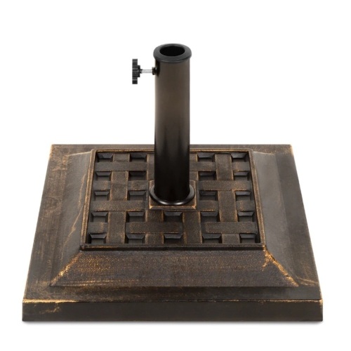 26lb Steel Square Patio Umbrella Base Stand, Basketweave Pattern,APPEARS NEW - Lot 241