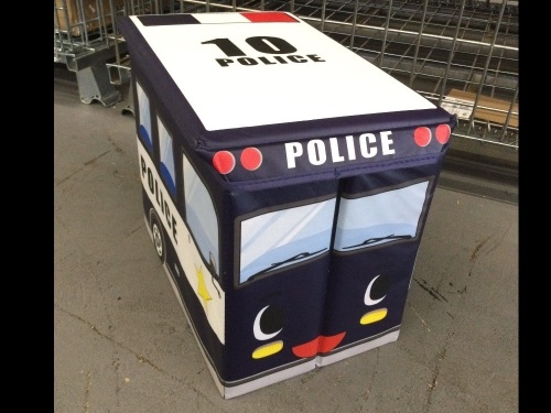 Toy Box for boys, KAP Police Car toy chest, Light Up LED Toy Box, Foldable Storage Basket/Organizer, toy bin,APPEARS NEW - Lot 169