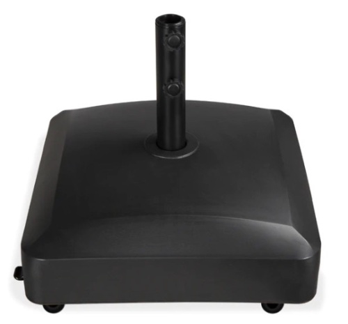 Fillable Mobile Umbrella Base Stand w/ 4 Wheels, 2 Locks, 123lb Capacity,NEW - Lot 259
