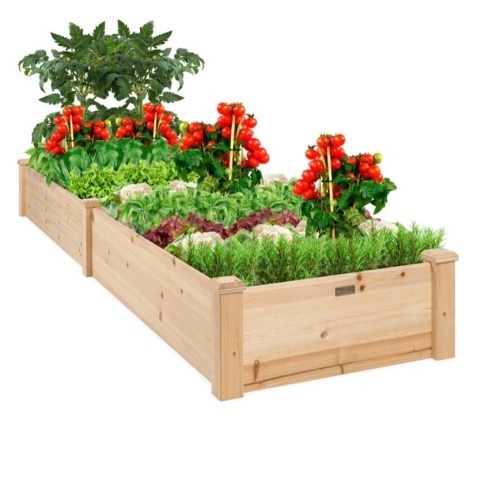 8x2ft Wooden Raised Garden Bed Planter for Garden, Lawn, Yard,Appears New  - Lot 264