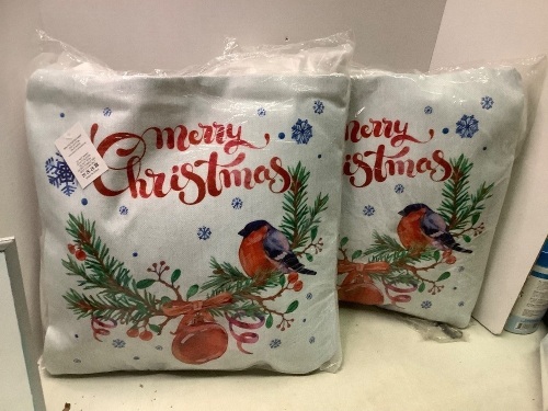 Lot of (2) Christmas Pillows, Appears New - Lot 127