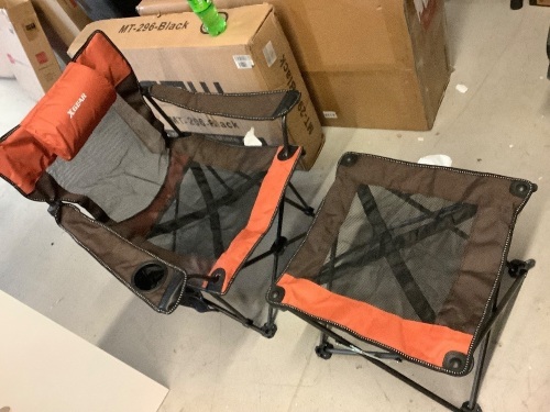 Camping Lounge Chair with Side Table, Appears New - Lot 137