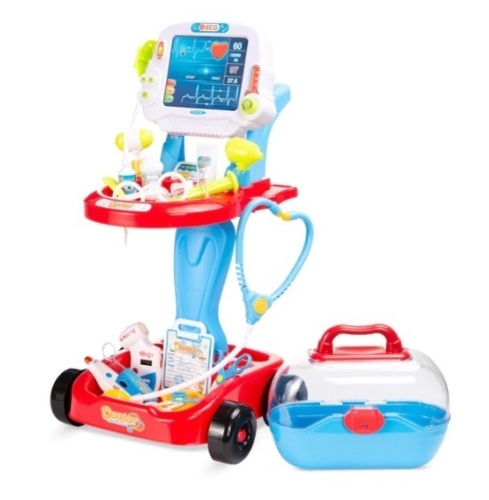 Play Doctor Kit for Kids, Boys & Girls with 17 Accessories, Mobile Cart, Appears New - Lot 165