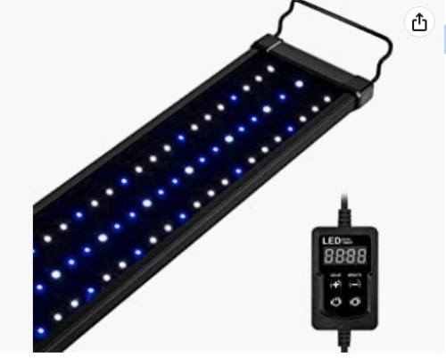 Saltwater Aquarium Light, Marine LED Fish Tank Light for Coral Reef Tanks, 2-Channel Timer Included, Appears New - Lot 179