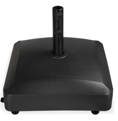 Fillable Mobile Umbrella Base Stand w/ 4 Wheels, 2 Locks, 123lb Capacity, Appears New - Lot 182