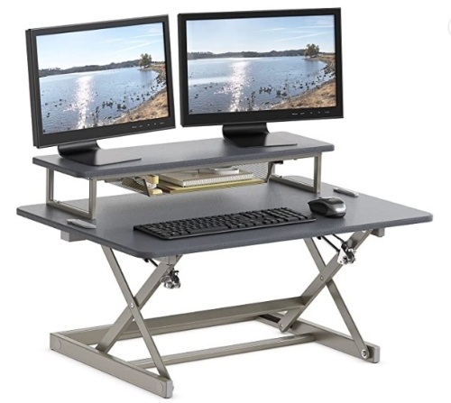 Height Adjustable Standing Desk Converter Sit to Stand Riser Workstation, Appears New - Lot 183
