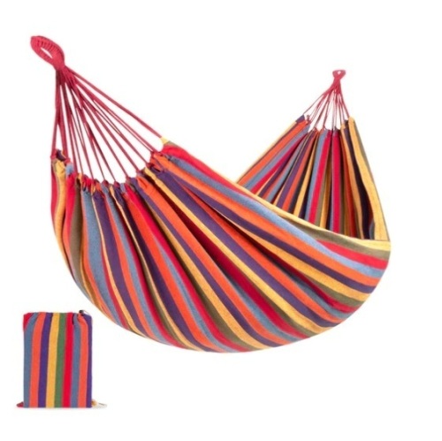 2-Person Brazilian-Style Double Hammock w/ Portable Carrying Bag, Appears New - Lot 193