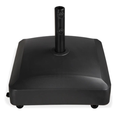 Fillable Mobile Umbrella Base Stand w/ 4 Wheels, 2 Locks, 123lb Capacity, Appears New - Lot 249