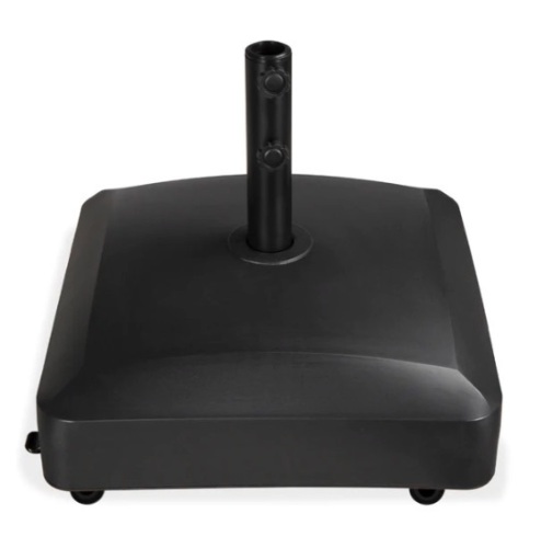 Fillable Mobile Umbrella Base Stand w/ 4 Wheels, 2 Locks, 123lb Capacity, Appears New - Lot 259