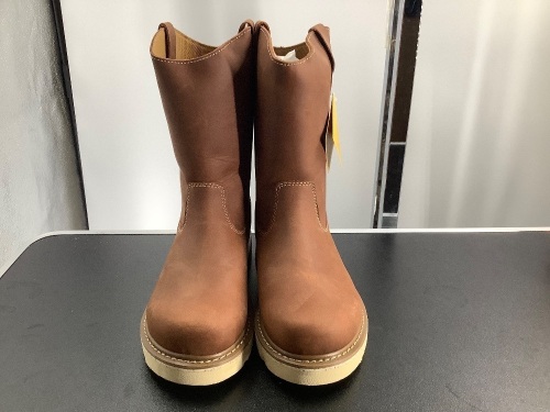 Men's Leather Work Boots, 11.5W, Appears New - Lot 322