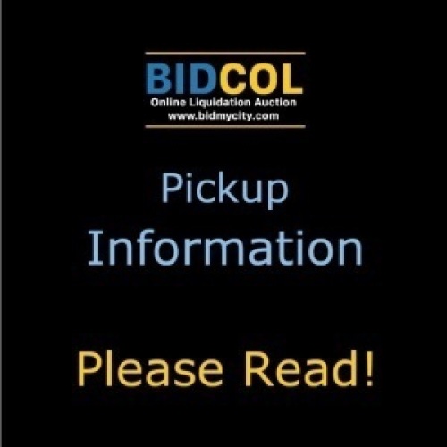 PICKUP INFORMATION - PLEASE READ - Lot 3