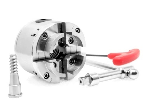 WEN LA4275 2.75-Inch 4-Jaw Self-Centering Keyed Lathe Chuck Set - Lot 32