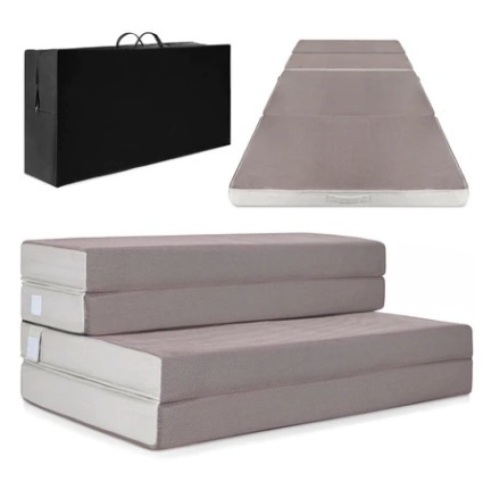 Twin Folding Portable Mattress Topper w/ Plush Foam, 4in - Lot 72