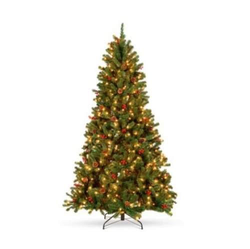 6ft Pre-Lit Pre-Decorated Spruce Christmas Tree - Lot 73