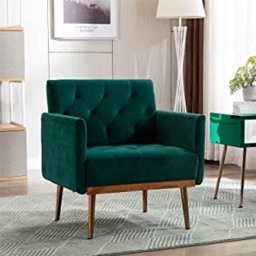Amazon Item Num: 60015.00BGN : Modern Velvet  Accent  Chair - Green - Lot 101