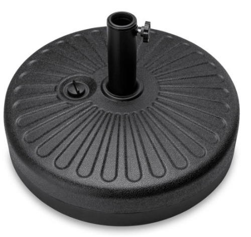 Plastic Patio Umbrella Base Pole Holder Accessory w/ Adjustable Knob - Lot 124